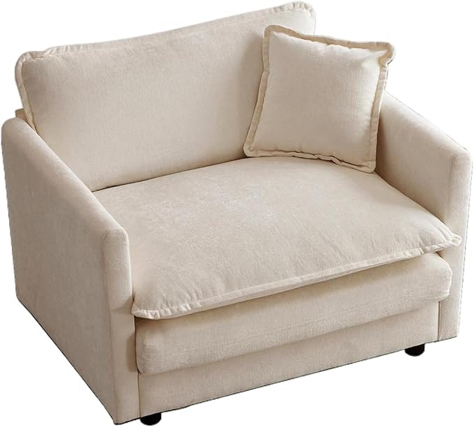 Chenille Oversized Accent Chair - 41.4”W Big Comfy Modular Cloud Chair, Cozy Armchair for Livin... | Amazon (US)