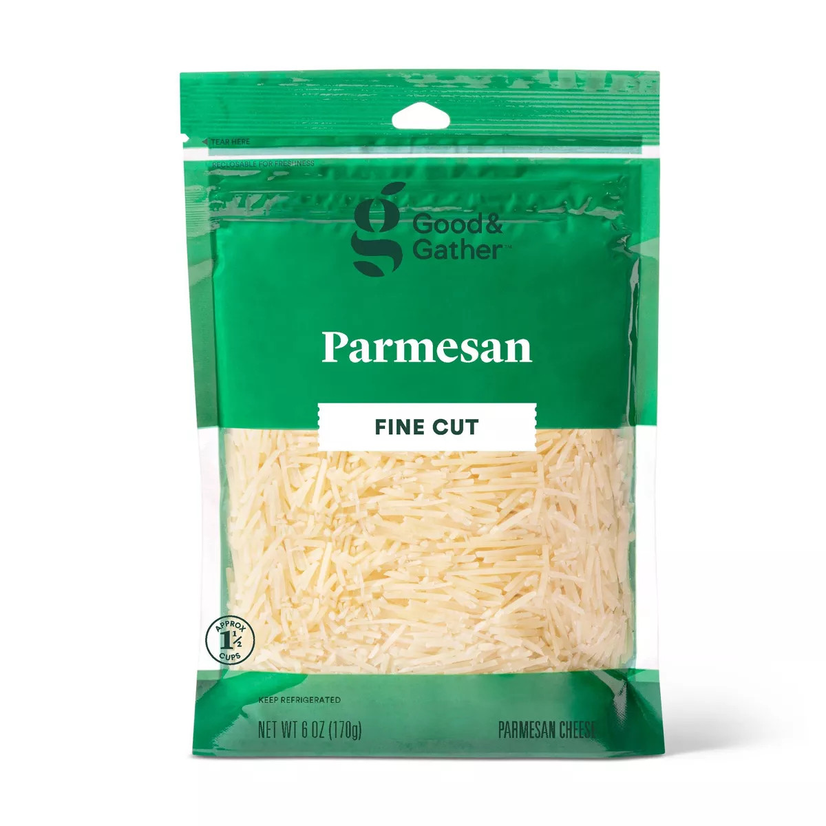 Finely Shredded Parmesan Cheese - 6oz - Good & Gather™ | Target