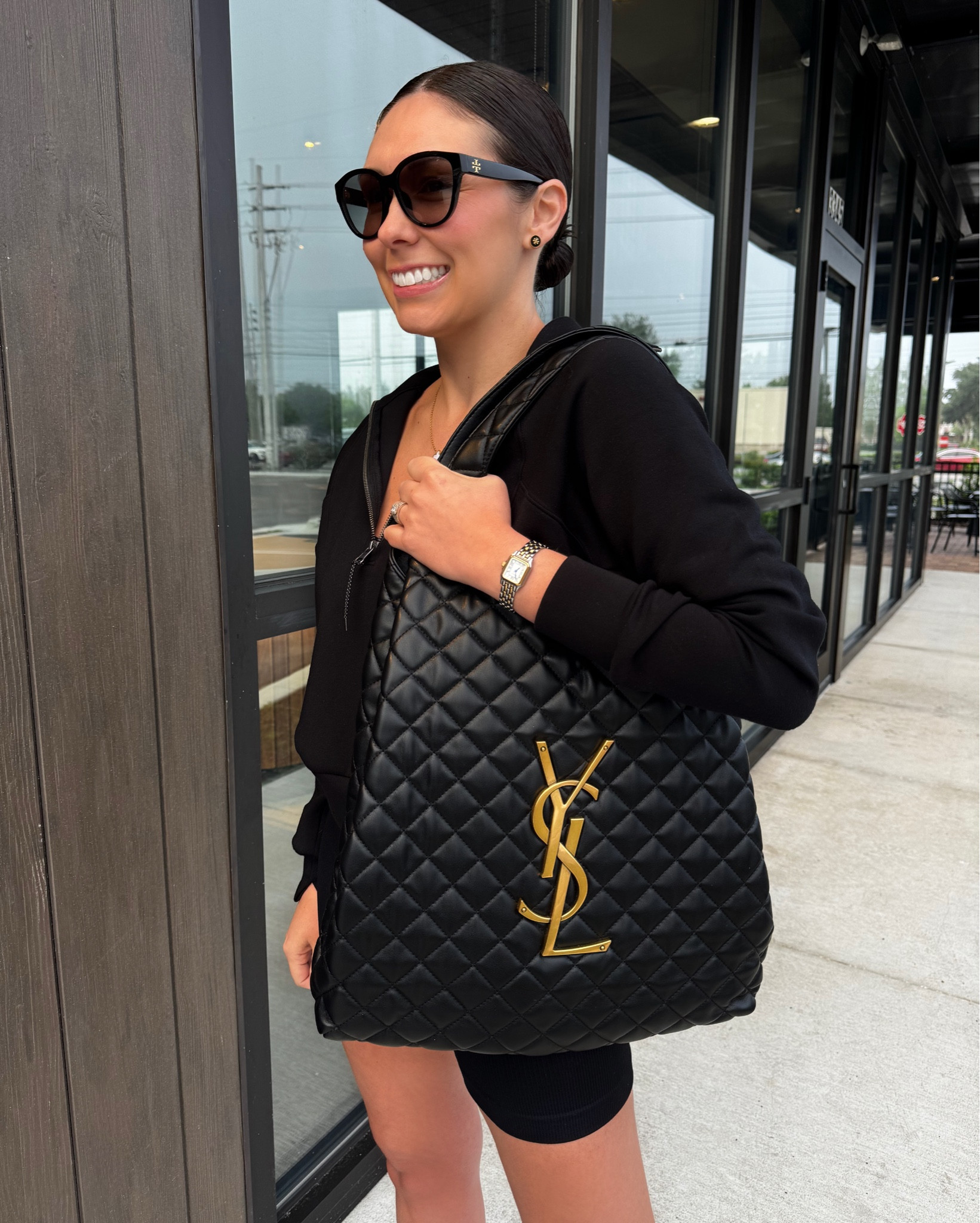 Athleisure Outfit - Pilates Outfit - Sporty Chic ‼️Go to my IG - classicchelseaelizabeth link in bio for DHGATE LINKS  (No longer linkable on LTK) 💛  YSL BAG & CHANEL SNEAKERS

•••
Petite Style: Height 5’4, Weight 115, Bust 32DDD
Amazon Black Workout Romper - Small
Spanx Pullover Jacket - Small 
Amazon Baseball Cap 
Chanel Sneakers - 8 
Stanley Tumbler 
Tory Burch Sunglasses 
YSL Tote Bag | DHGate YSL bag | DHGate designer Saint Laurent bag 
Amazon Seamless Thong 
Aritzia Socks 
Amazon Pilates Socks 
•••
Amazon Outfits for every day | Amazon Outfits | Amazon Fashion | Amazon Fall Fashion | Everyday Outfits | Cute Outfits | Casual Chic  | Casual Outfits | Weekend Outfits | Errands Outfit | Coffee Run Outfit | Shopping Outfit | Comfy Outfits |  Comfy Sets | Comfy Chic | Monochromatic Outfit | Baseball Hat Outfit | Sneaker Outfit | Sporty Outfit | School Drop Off Outfit | Athleisure Outfits | Athleisure Outfits Amazon | Athleisure Outfits for Errands | Athleisure Summer | Athleisure Fall | Amazon Workout | Amazon Athleisure | Amazon Athletic Wear | Gym Outfit | Workout Outfit | Athletic Outfits | Athletic Wear | Theme Park Outfit | Pilates Outfit | Pilates Set | Yoga Outfit | Travel Outfit | Travel Outfit Amazon | Airport | Airport Looks | Airport Style | Airport Travel | Airport Fashion | Airport Outfit Amazon | Airport Travel Outfit Amazon | Amazon Airport Outfits |  Airplane Outfit | Airplane Travel Outfit | Plane Outfit | Comfy Travel Wear | old money looks | old money aesthetic | old money fashion | old money style | old money outfits | old money style women | neutral outfit | neutral style | classic style | classic outfits | chic outfits | chic style | casual chic | quiet luxury | minimalist | minimalist fashion | capsule wardrobe | petite outfits | designer look for less | look for less | save or splurge | save vs splurge | splurge or save | designer inspired | dupes | designer dupes | designer | 

#LTKActive #LTKFindsUnder100 #LTKShoeCrush #LTKStyleTip #LTKTravel #LTKSeasonal #LTKFindsUnder50 #LTKOver40 #LTKPetite #LTKItBag