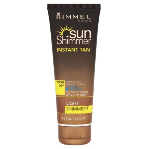 Rimmel Sunshimmer Water Resistant Instant Tan Wash Off Shimmer - Light | Amazon (UK)