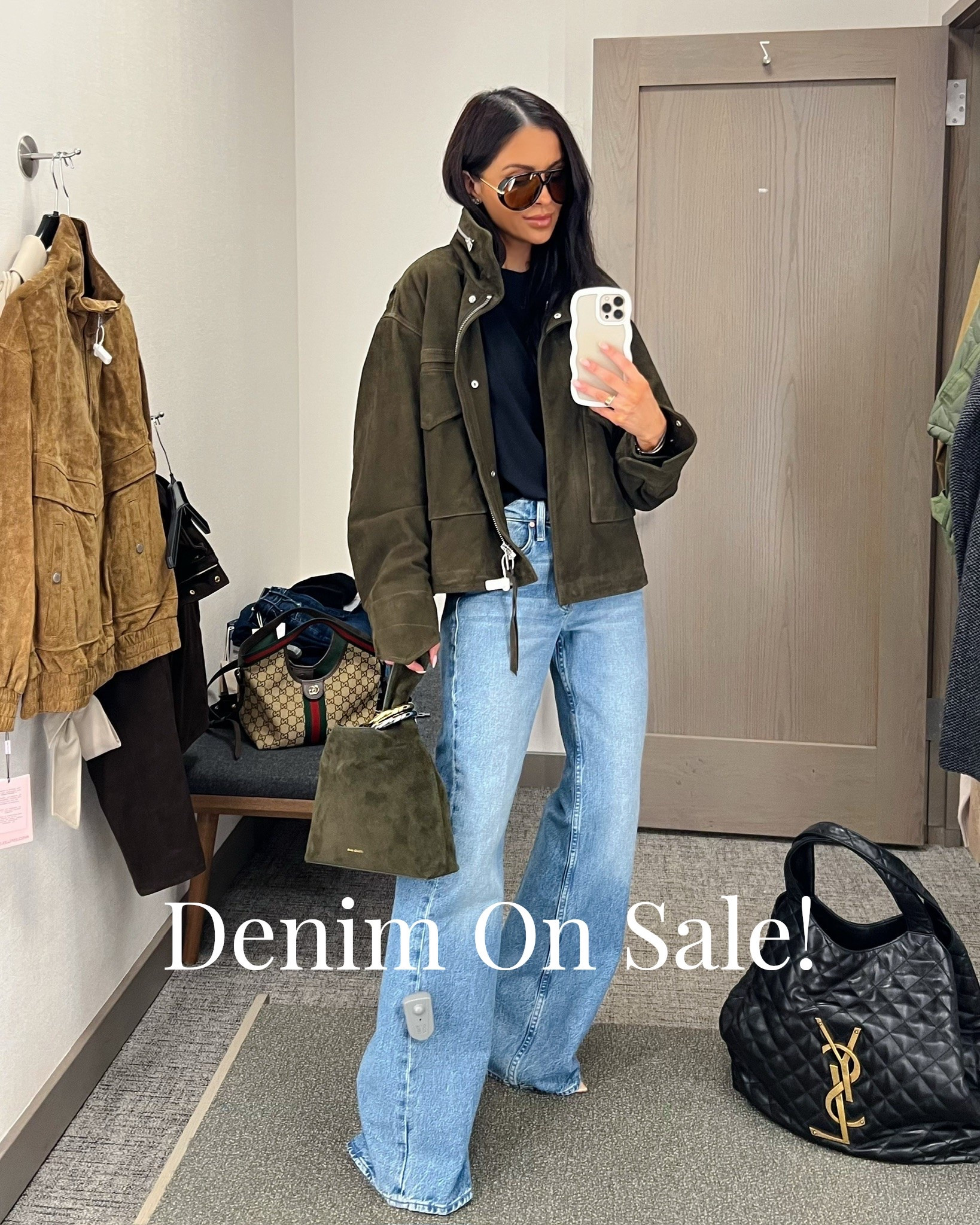 Fall transition outfit
Mother bookie jeans on sale - save 25%
Size down, wearing a 23

#LTKOver40 #LTKSeasonal #LTKSaleAlert