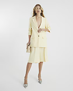 Yellow Structured Oversized Blazer | River Island UK & IE