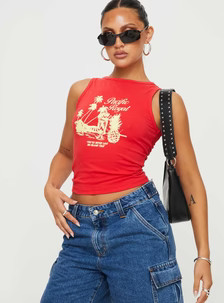 Pacific Royal Tank Top Red | Princess Polly US