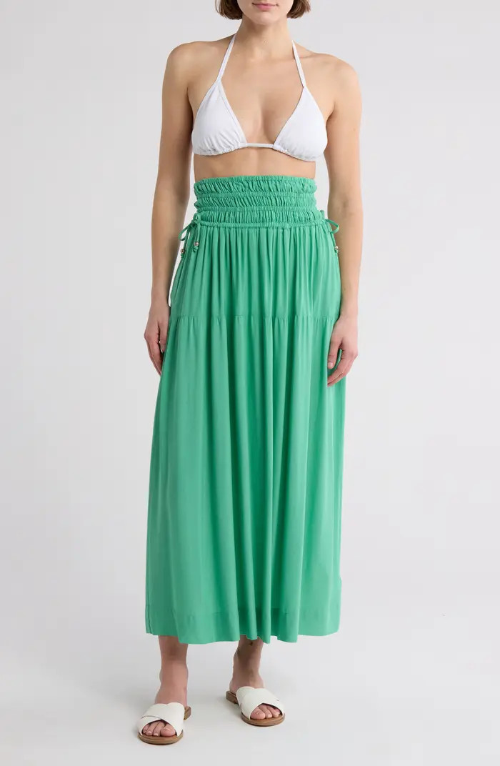 Elan Smocked Waist Maxi Cover-Up Skirt | Nordstromrack | Nordstrom Rack