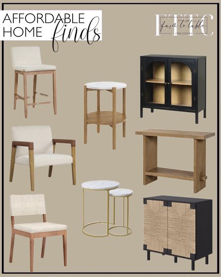Affordable Home Finds. Follow @farmtotablecreations on Instagram for more inspiration.

Nathan James. New Home Finds. Nesting Side Table. Console Table. Storage Cabinet With Glass Doors. Bar Stool. Accent Table. Dining Chair. Arm Chair. Living Room Furniture. Dining Room Furniture. Dining Room Finds  

#LTKfindsunder100 #LTKsalealert #LTKhome