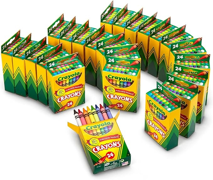 Crayola Crayons Bulk (24 Packs), Kids Back to School Essentials, Teacher Classroom Must Haves, Bu... | Amazon (US)