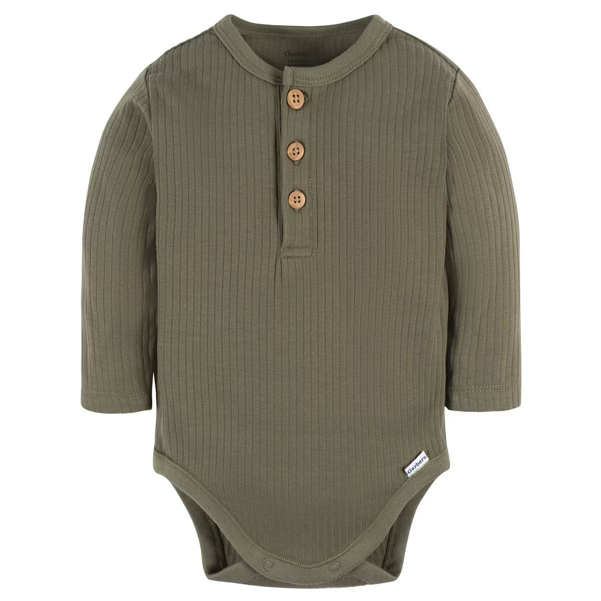 Gerber Baby Boys' Henley Long Sleeve Onesies® Bodysuits - 2-Pack | Target
