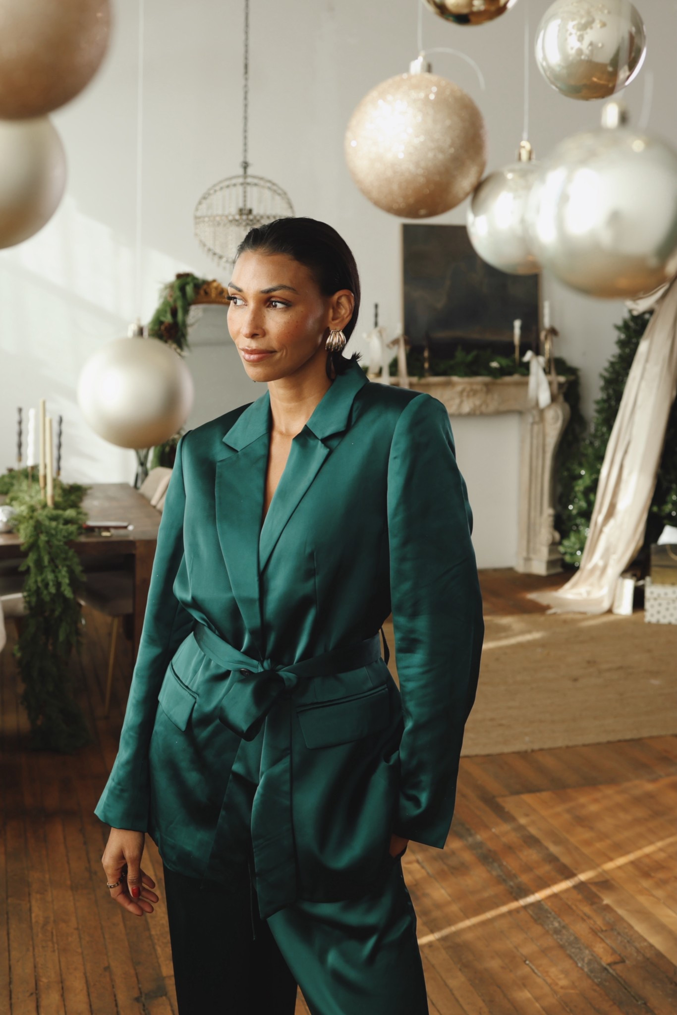 Holiday satin suit

#LTKootd #LTKOver40 #LTKHoliday