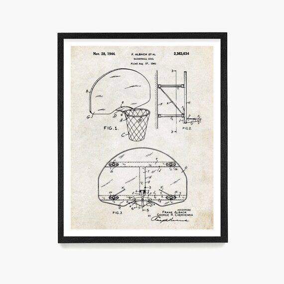 Basketball Hoop Patent Art Basketball Patent Basketball | Etsy | Etsy (US)