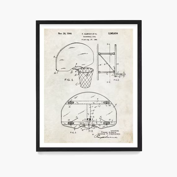 Basketball Hoop Patent Art Basketball Patent Basketball | Etsy | Etsy (US)