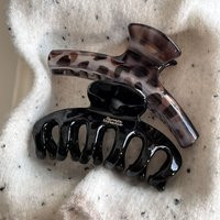 Korean Large Leopard Print Transparent Grey Arc Dragon Bone Hair Clip Claw Women's Hair Clamp Ponytail Clip Hair Accessories | AliExpress (US)