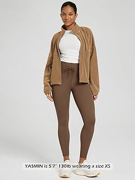 ODODOS Women's Drawstring Tie Daily Leggings 25" / 28" High Waist Workout Yoga Pants | Amazon (US)