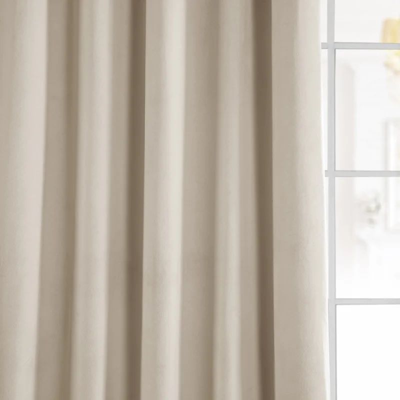 Albert Velvet Solid Blackout Thermal Rod Pocket Single Curtain Panel | Wayfair North America