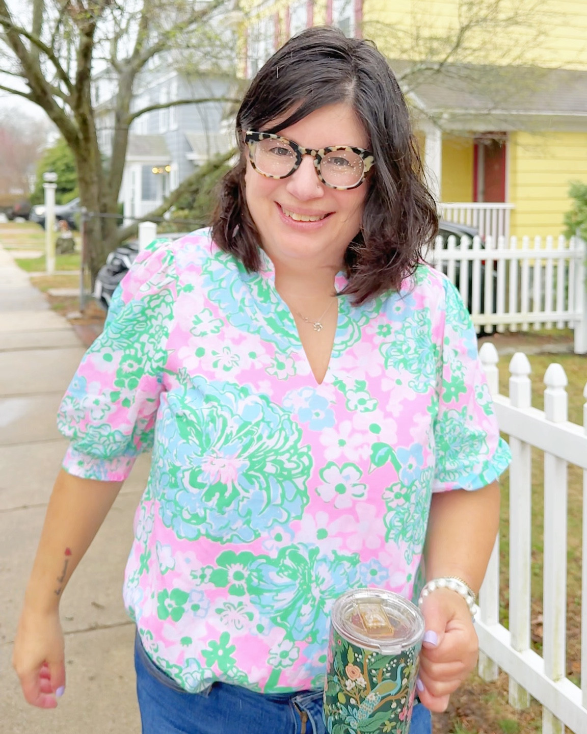 Spring has sprung, and I am all about the spring looks. I am sharing a colorful, flirty top from Lilly Pulitzer that will make you smile. The bright pops of color will add joy to all your looks. 
Lilly pulitzer| floral top | colorful top

#LTKMidsize #LTKStyleTip #LTKOver40
