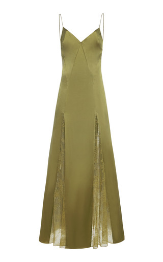 Exclusive Trinity Lace-Inset Silk Maxi Slip Dress | Moda Operandi (Global)
