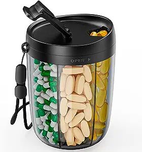 Large Supplement Organizer Bottle, Holds Plenty of Vitamins in 1 Monthly Pill Dispenser with Anti... | Amazon (US)
