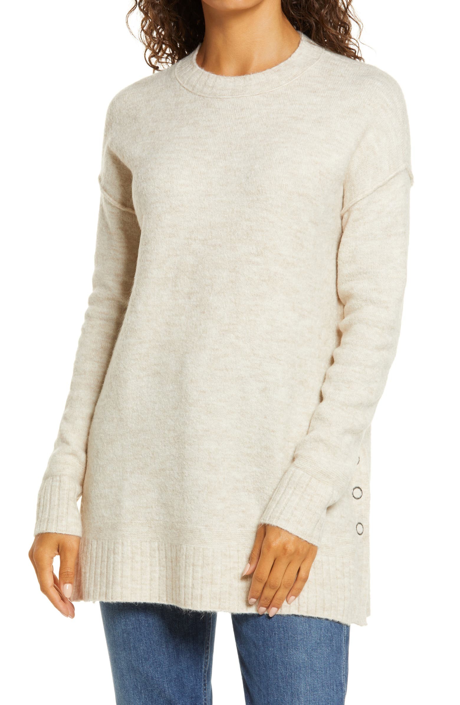 Side Snap Tunic Sweater | Nordstrom