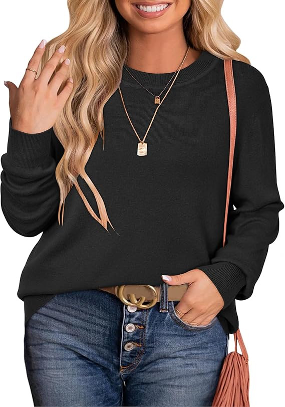 Arach&Cloz Women's Plus Size Wool Blend Sweater Fall Long Sleeve Tops 2025 | Amazon (US)