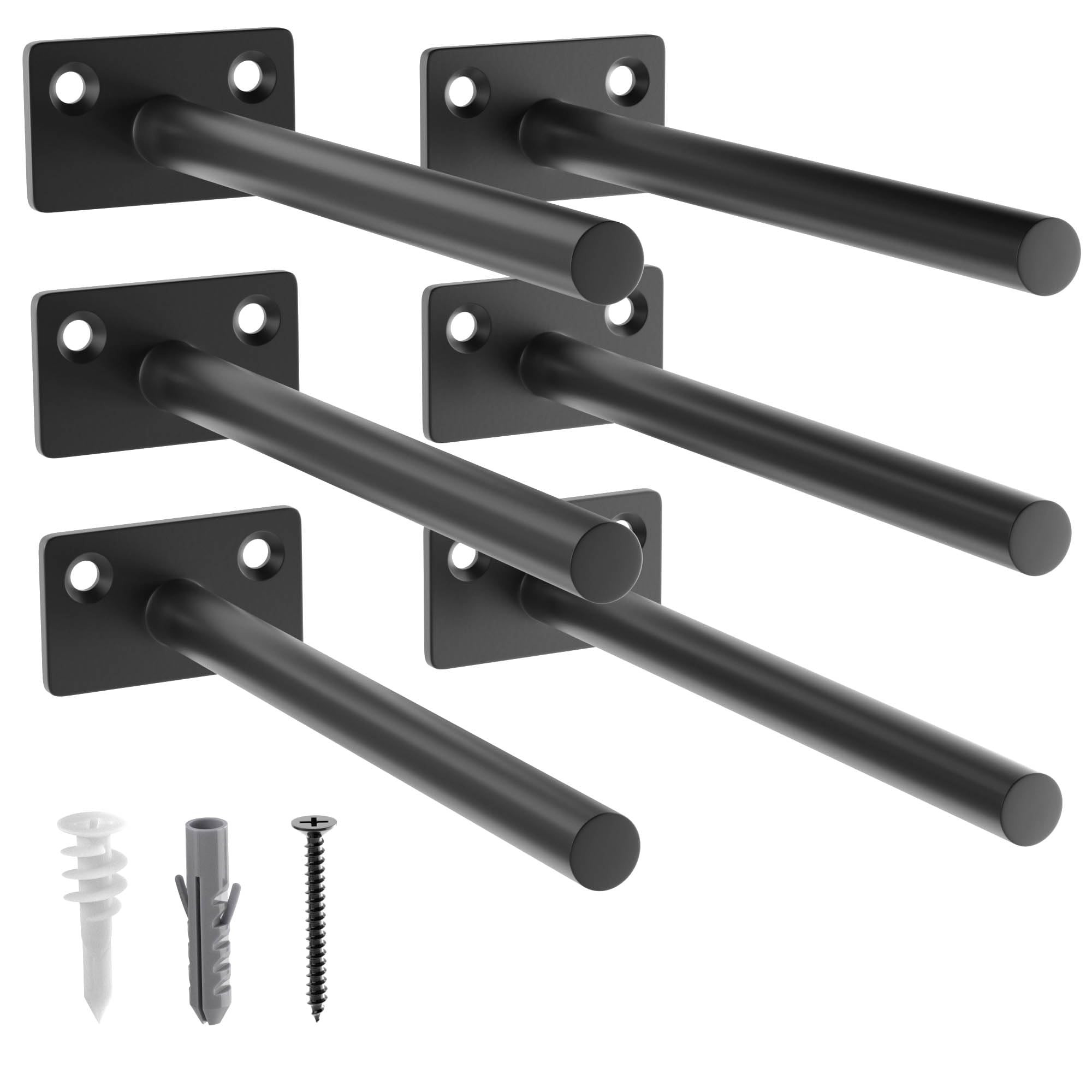 LEOPO Black 6 Pack-6 inch Floating Shelf Bracket, Concealed Shelf Support,Hidden Brackets for Flo... | Amazon (US)