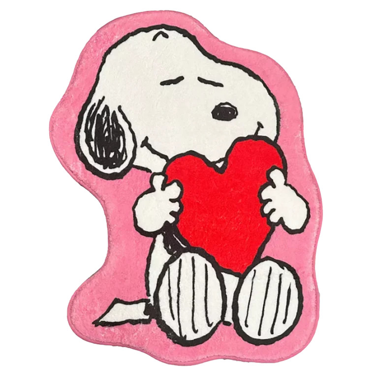 Peanuts Snoopy Valentines Day Rug, 30 x 22 inches,  Plush Polyester, Anti-Slip | Walmart (US)