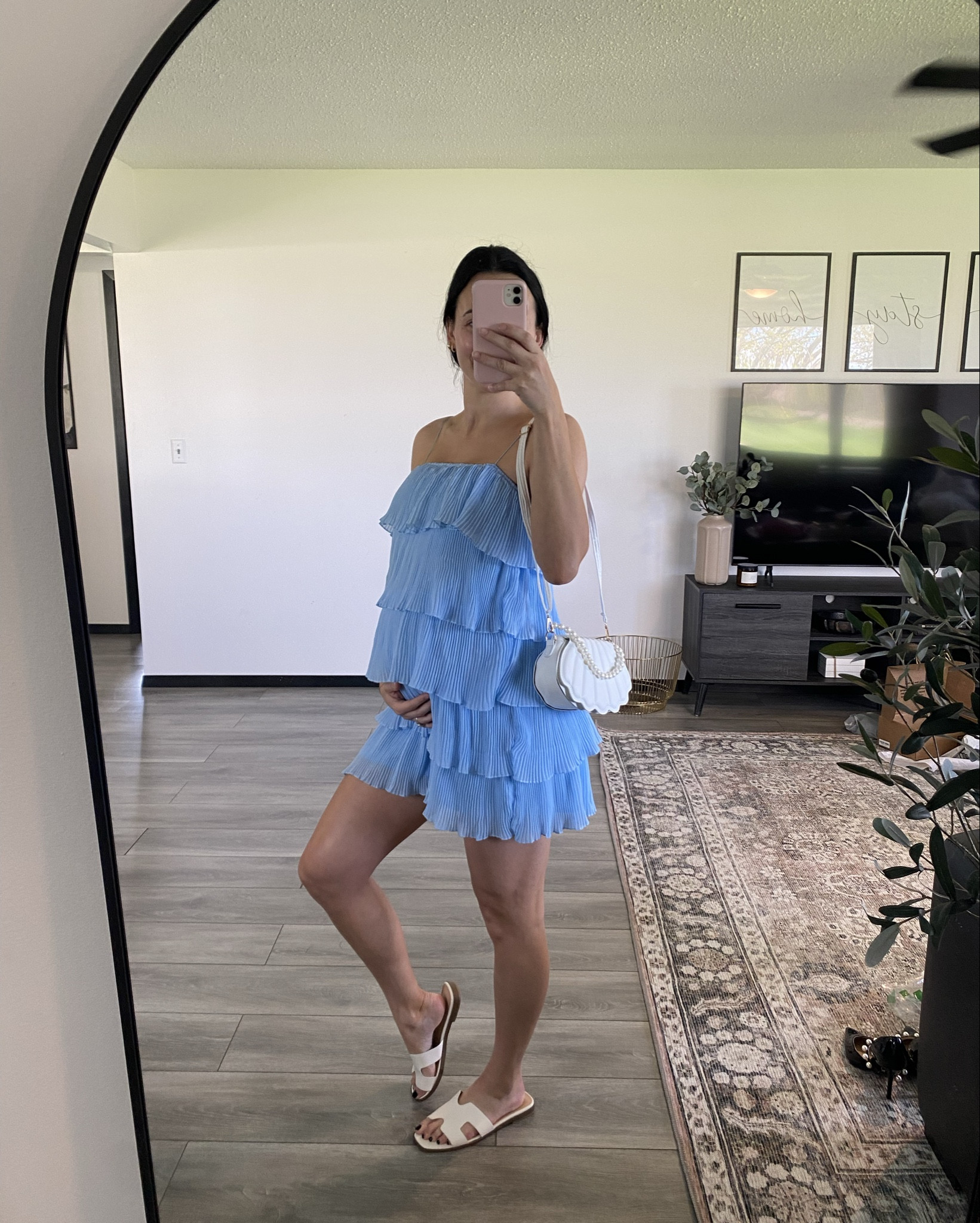 Shein dress size small and purse! Bump friendly:) target sandals! 

#LTKItBag #LTKShoeCrush #LTKBump