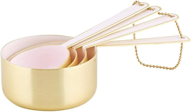 Pink Measuring Cups - Gold Tone Stainless Steel, Set of 4 | Amazon (US)