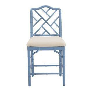 Dayna Counter Stool with Chinese Chippendale Style & Performance Upholstery | Ballard Designs, Inc.