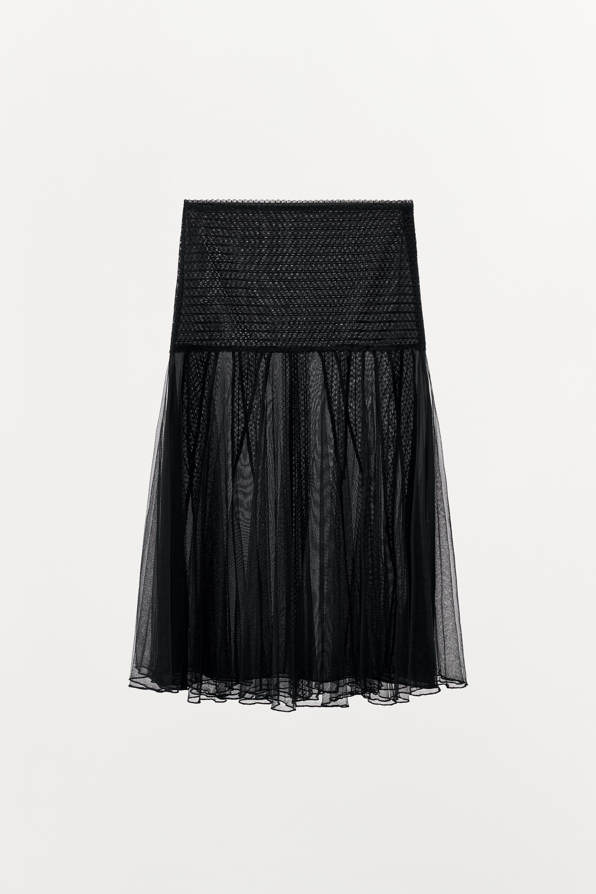 COMBINATION LACE TULLE SKIRT | Zara US