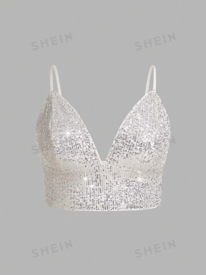 SHEIN SXY Women's Plus Size Glitter Halter Top20+ sold recentlyGBP£3.87-69% | SHEIN