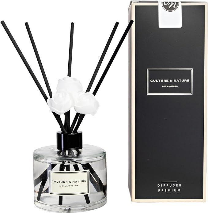 CULTURE & NATURE Reed Diffuser Set 6.7oz (200ml) Eucalyptus Pine Diffuser with Sticks Home Fragra... | Amazon (US)