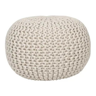 Lola Round Lurex Pouf | Bed Bath & Beyond