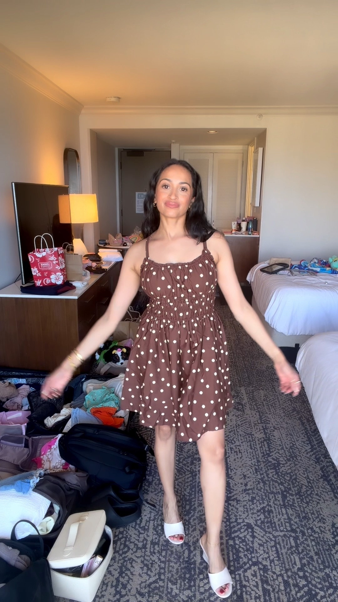 Polka dot dress
Brown dress
Summer dress

#LTKootd #LTKSaleAlert #LTKTravel