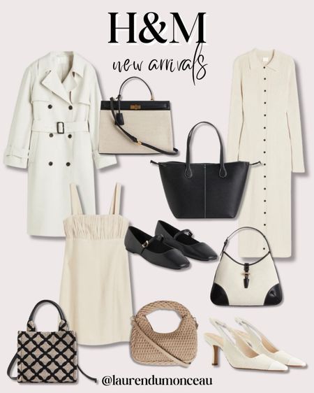 H&M New Arrivals 

Winter to spring outfits, spring outfits, workwear outfit, vacation outfit, knit dress, trench coat, vacation dress, neutral outfit, spring bags, H&M, transitional outfit 

#LTKfindsunder50 #LTKstyletip #LTKfindsunder100
