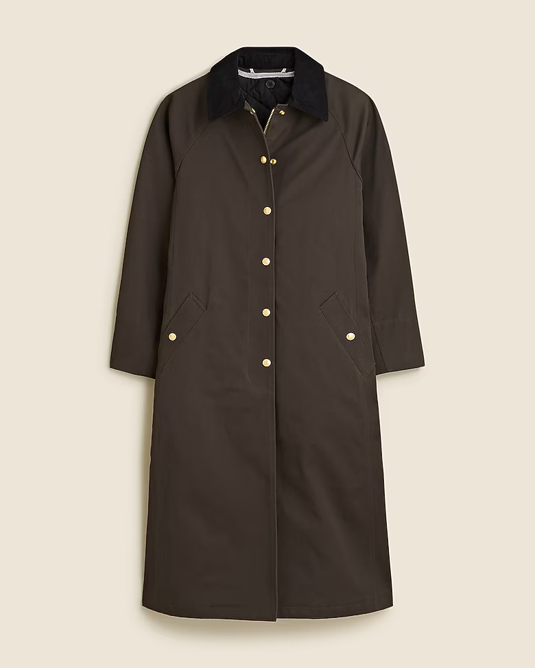 Pre-order Petite long Barn Jacket™ in waxed cotton twill | J. Crew US