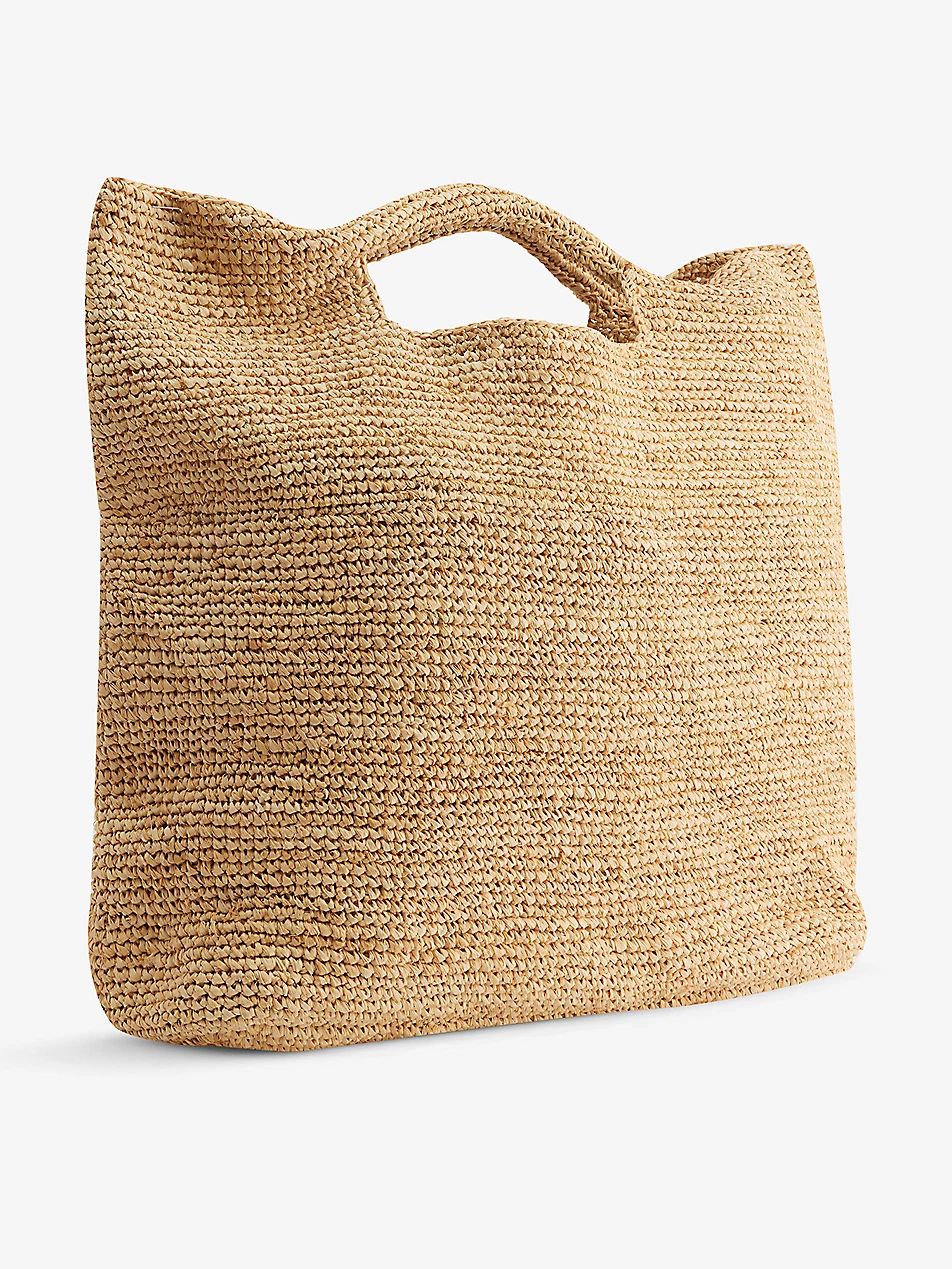 Paloma large raffia top-handle bag | Selfridges