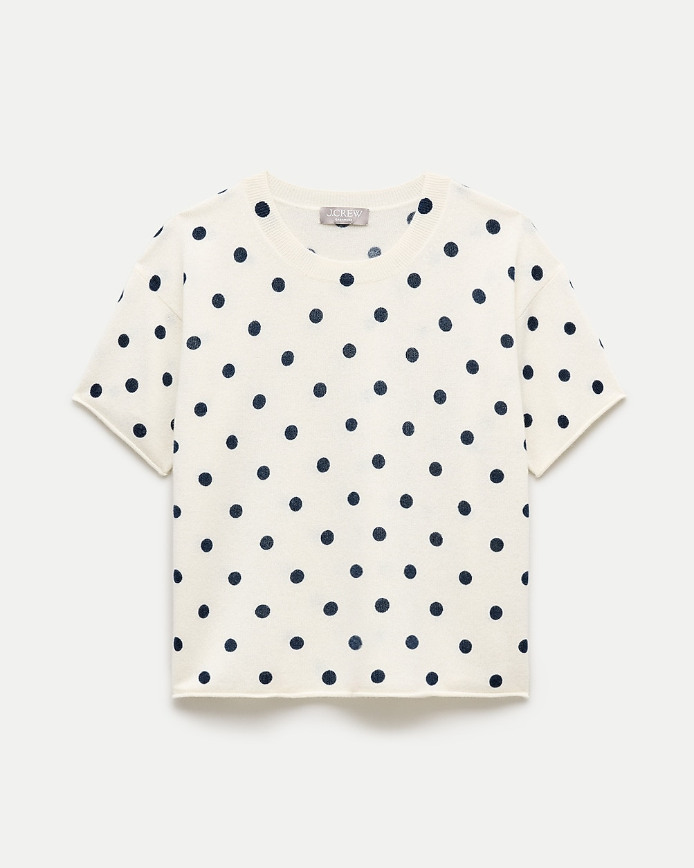 Cashmere relaxed T-shirt in dot print | J. Crew US
