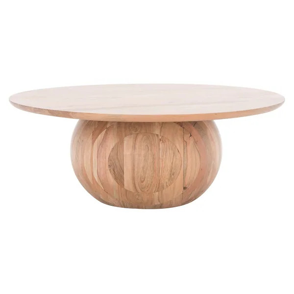 SAFAVIEH Couture Gabribella Rd Wood Coffee Table - 35.5 IN W x 35.5 IN D x 13.5 IN H - Bed Bath &... | Bed Bath & Beyond