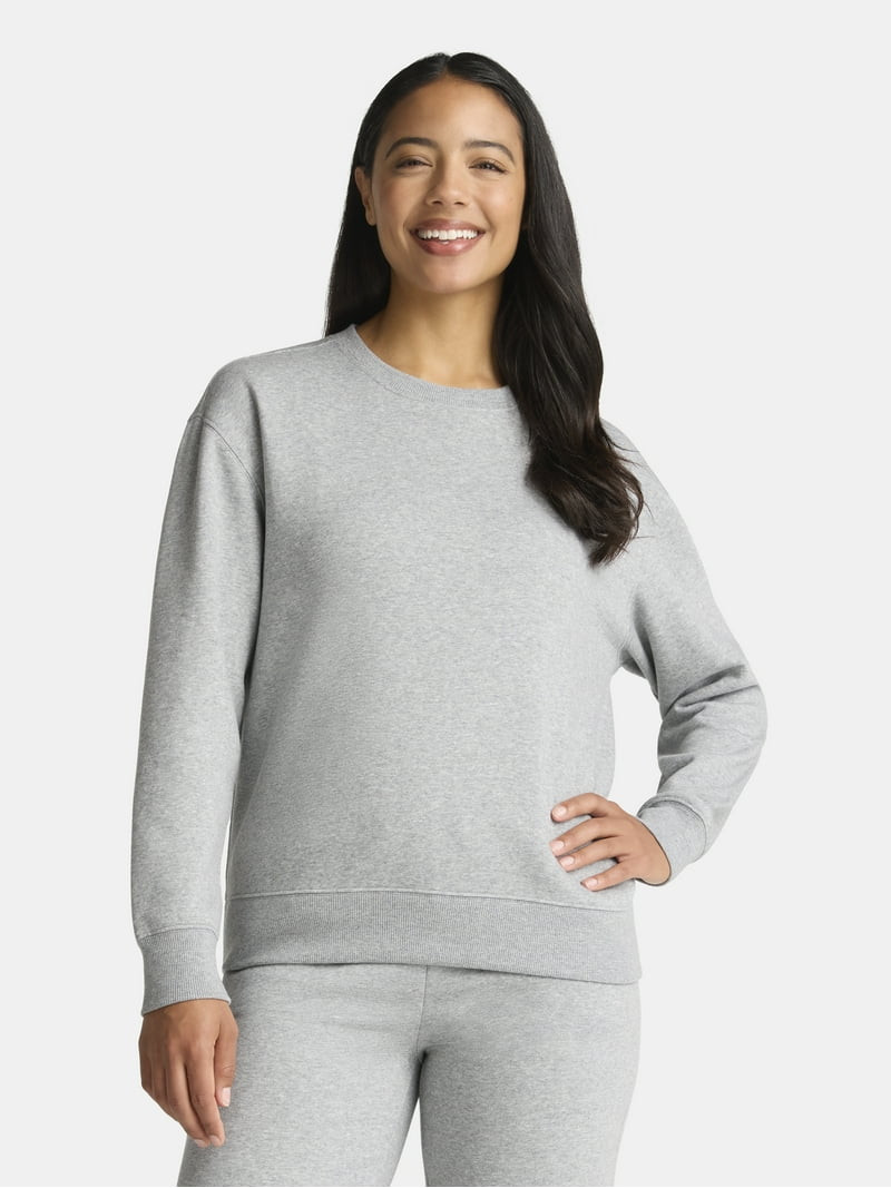 Athletic Works Women's Crewneck Fleece Sweatshirt, Sizes XS-XXXL | Walmart (US)