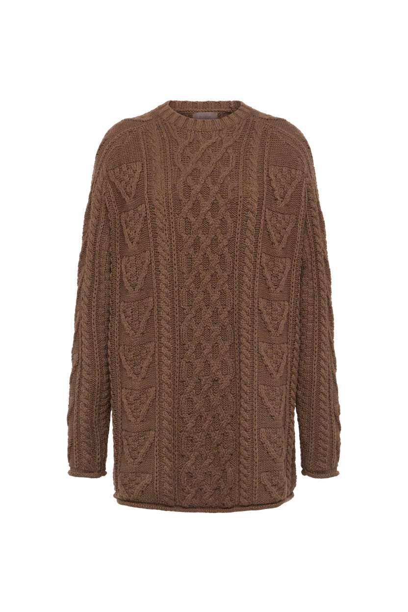 Heritage Cable Sweater | Pearl | nuuds