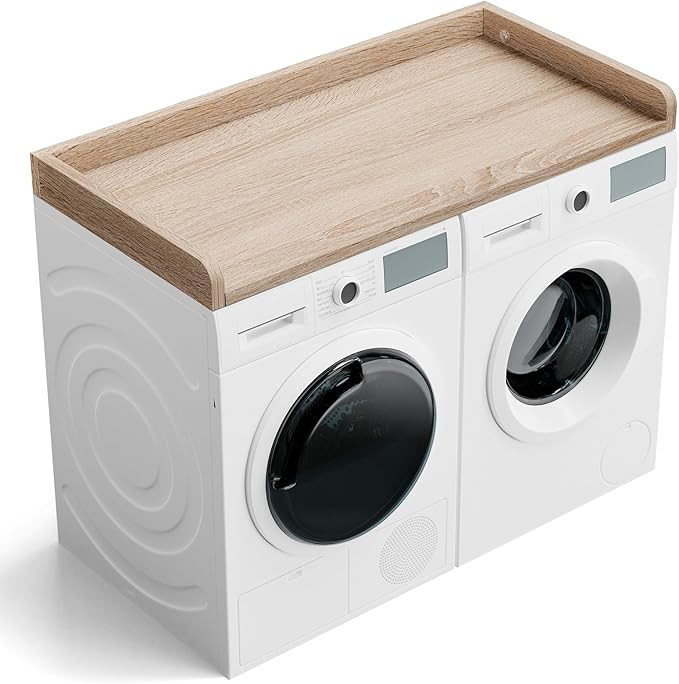 Washer Dryer Countertop 54 inch x 27.5 inch Laundry Room Countertop for Washer and Dryer with Edg... | Amazon (US)