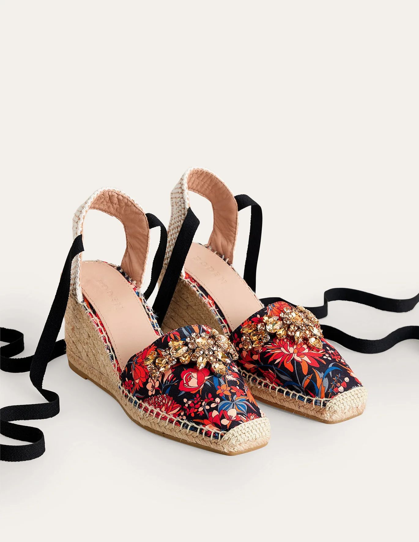 Embellished Espadrille Wedges | Boden (US)