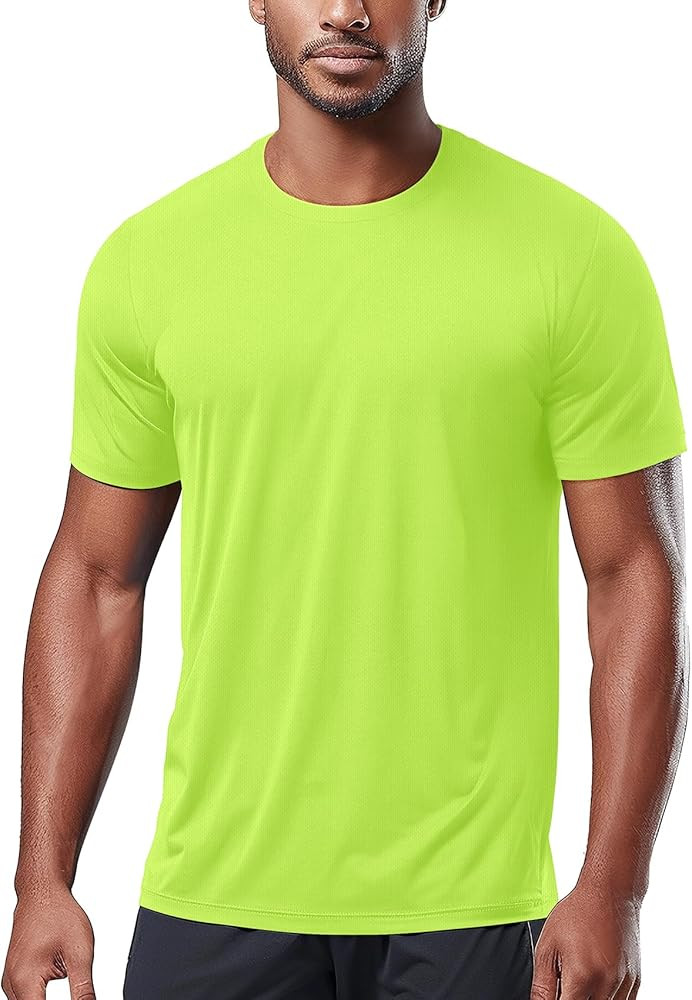 Zengjo Men's Workout Shirts Lightweight Quick Dry Gym Running Athletic Performance Tee Moisture Wicking Short Sleeve | Amazon (US)