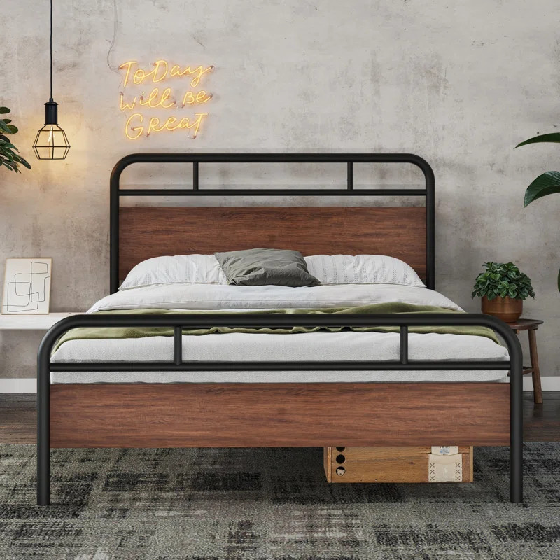Milligan Solid Wood Bed Frame with Black SlatsSee More bySteelside™4.7Rated 4.7 out of 5 stars.... | Wayfair North America