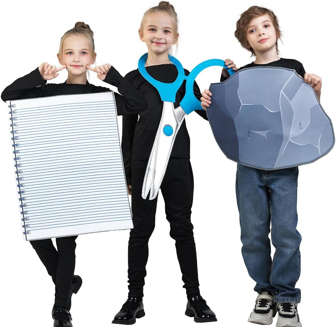 Rock Paper Scissors Group Halloween Costume Set,Kids School Play Costume | Amazon (US)