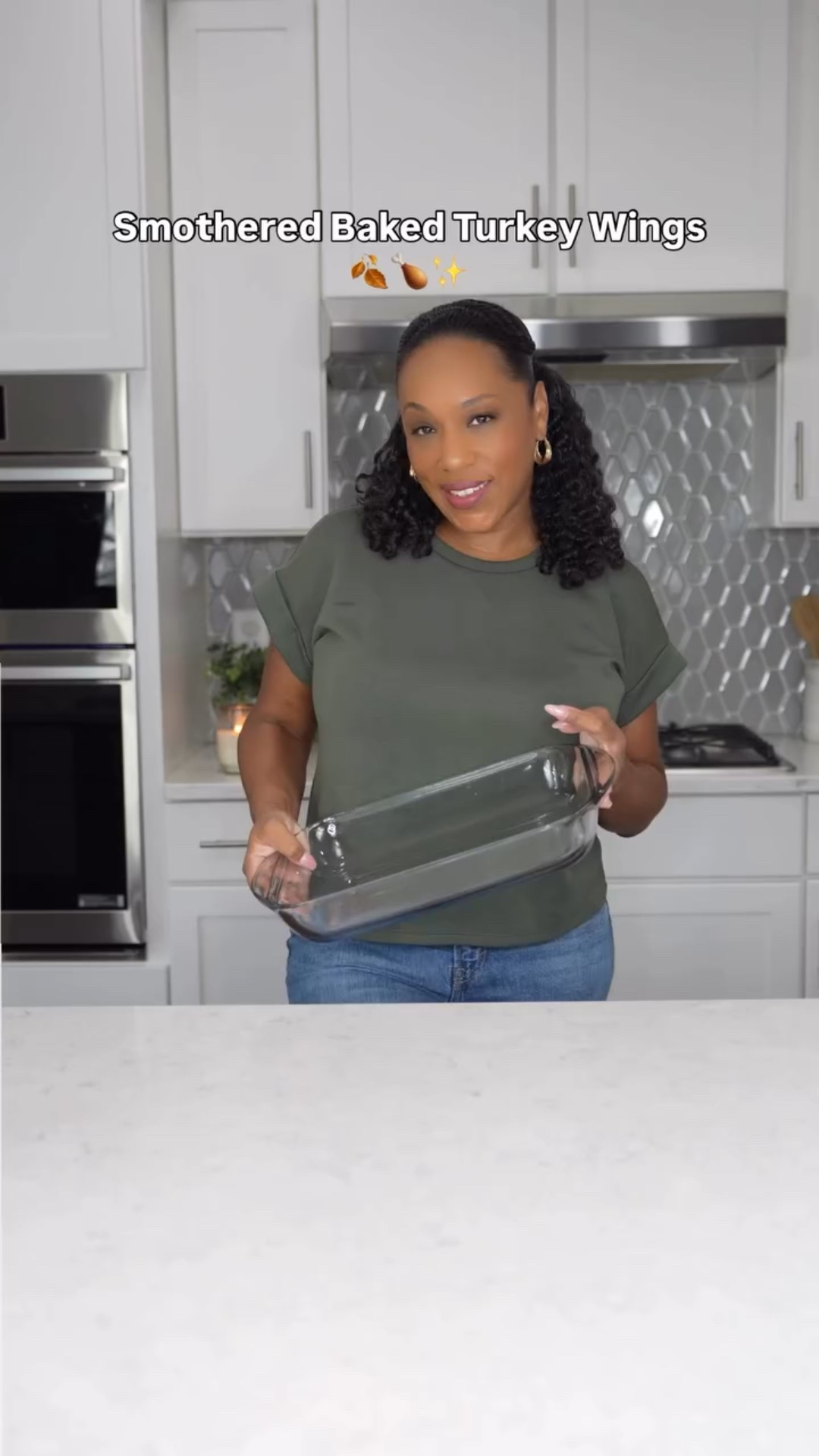 Smothered Baked Turkey Wings 🍗✨

Fall-off-the-bone turkey wings smothered in a rich, flavorful gravy! This is perfect for  Sunday dinner, Thanksgiving, or the Holidays if you don’t want to make a whole turkey. 

✨Save this post✨

Ingredients

6 turkey wings (wing and drum connected)

I eyeballed the seasoning, but here’s a guide to help you make this dish perfect every time.

Seasoning:

2 tsp Cajun seasoning
1 tsp garlic powder
1 tsp onion powder
1/2 tsp black pepper
1/2 tsp smoked paprika
(Season both sides)
1/2 red bell pepper, 1/2 green bell pepper, 1/2 yellow bell pepper, diced (or you can use 1 container of tri pepper mix)
1 onion, diced 
2 cups chicken broth
1 tsp Better Than Bouillon
2 cans cream of chicken soup
1 packet onion soup mix
Olive oil
Cornstarch (optional)

Directions:
1️⃣ Add turkey wings to a baking dish and coat it with a little olive oil (just enough to lightly coat the wings), season generously with Cajun seasoning, garlic powder, onion powder, black pepper, and smoked paprika. (Adjust the seasoning as you like!)
2️⃣ Add red, green, and yellow bell peppers and onions on top.
3️⃣ In a bowl, whisk together chicken broth and Better Than Bouillon. Pour it along the sides of the turkey wings to keep the seasoning intact.
4️⃣ In another bowl, mix the cream of chicken soup and onion soup mix. Pour this mixture over the turkey.
5️⃣ Bake covered with foil on 375 for 3 hours (taking the foil off during the last 30 mins) The longer you cook it covered, the more tender the wings will be. 
6️⃣ Optional Gravy Thickening Step
If you’d like a thicker gravy, stir in a cornstarch slurry during the last 30 minutes (after removing the foil). To make the slurry, whisk 1 tablespoon cornstarch with a little cold or room temp chicken broth until smooth, then pour it into the pan juices. For a thicker consistency, you can add a bit more cornstarch slurry if needed. The gravy will thicken as it finishes baking.



#thanksgiving #thanksgivingfood #thanksgivingrecipes #onepanmeals #onepanmeal #easyrecipe #easyrecipes #easyrecipesathome #easyrecipeideas #hosting

#LTKFamily #LTKHome #LTKParties