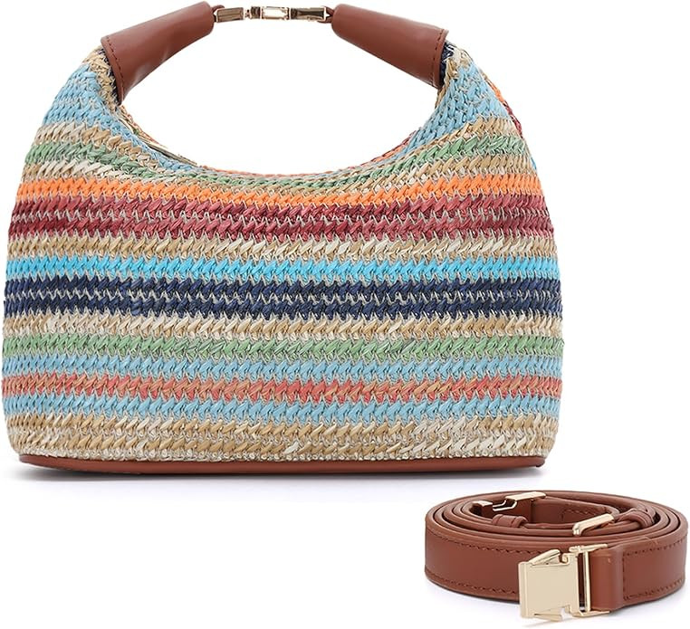 SUKUTU Straw Bag for Women Summer Beach Shoulder Bag Vacation Woven Crossbody Purse Small Top Han... | Amazon (US)