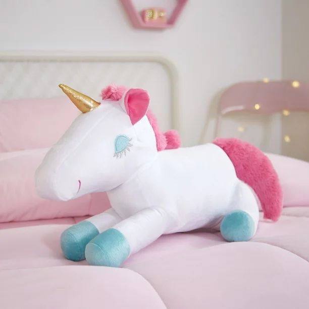 Unicorn 3D Figural Plush Decorative Throw Pillow by Your Zone | Walmart (US)