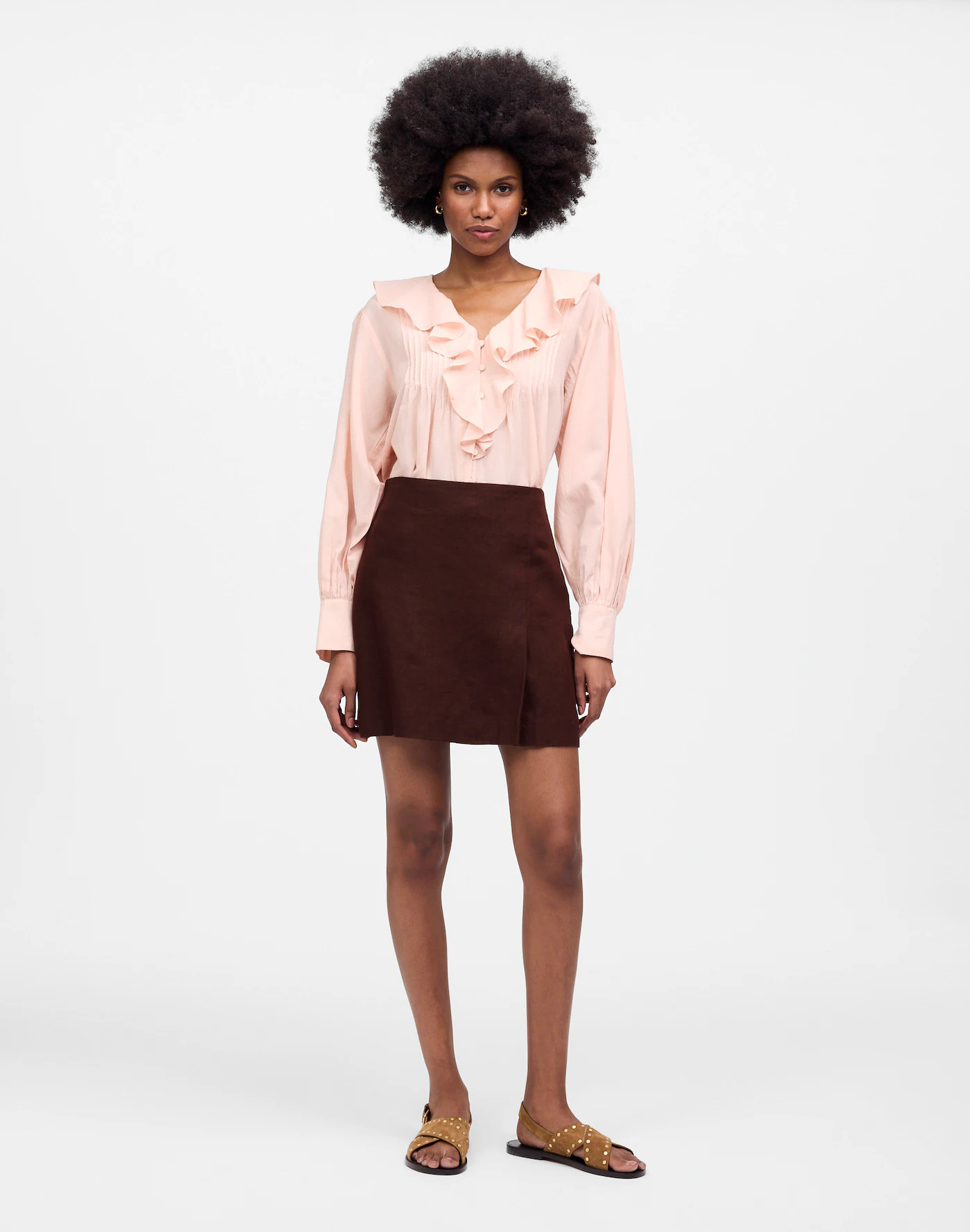 Pleated Linen Mini Skirt | Madewell