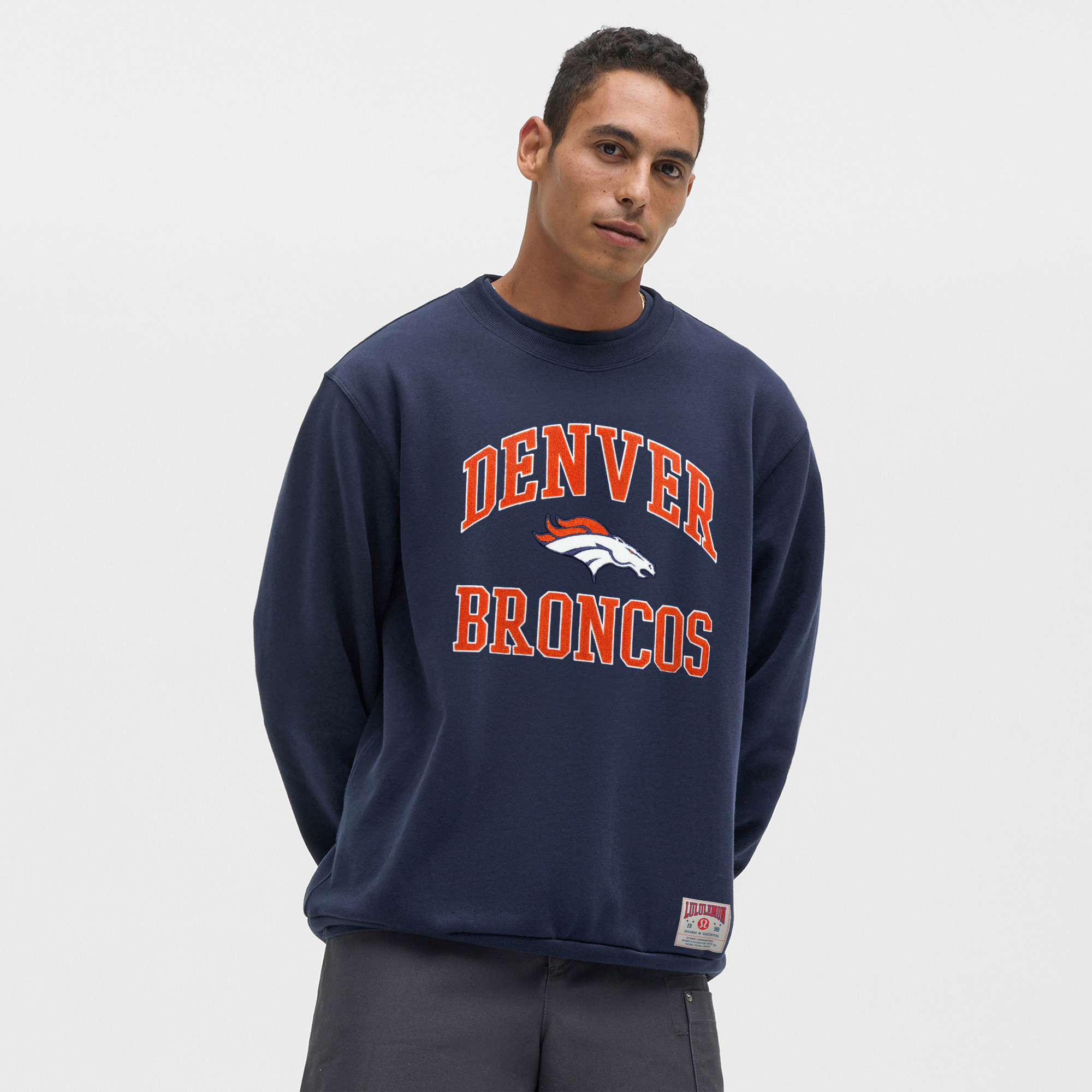Men's lululemon Club Blue Denver Broncos Steady State Sweatshirt | Fanatics