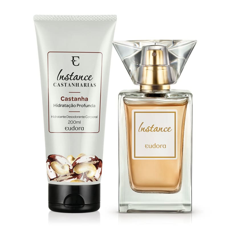 Combo Instance: Hidratante Castanha 200ml + Colônia Desodorante 50ml | Eudora (BR)